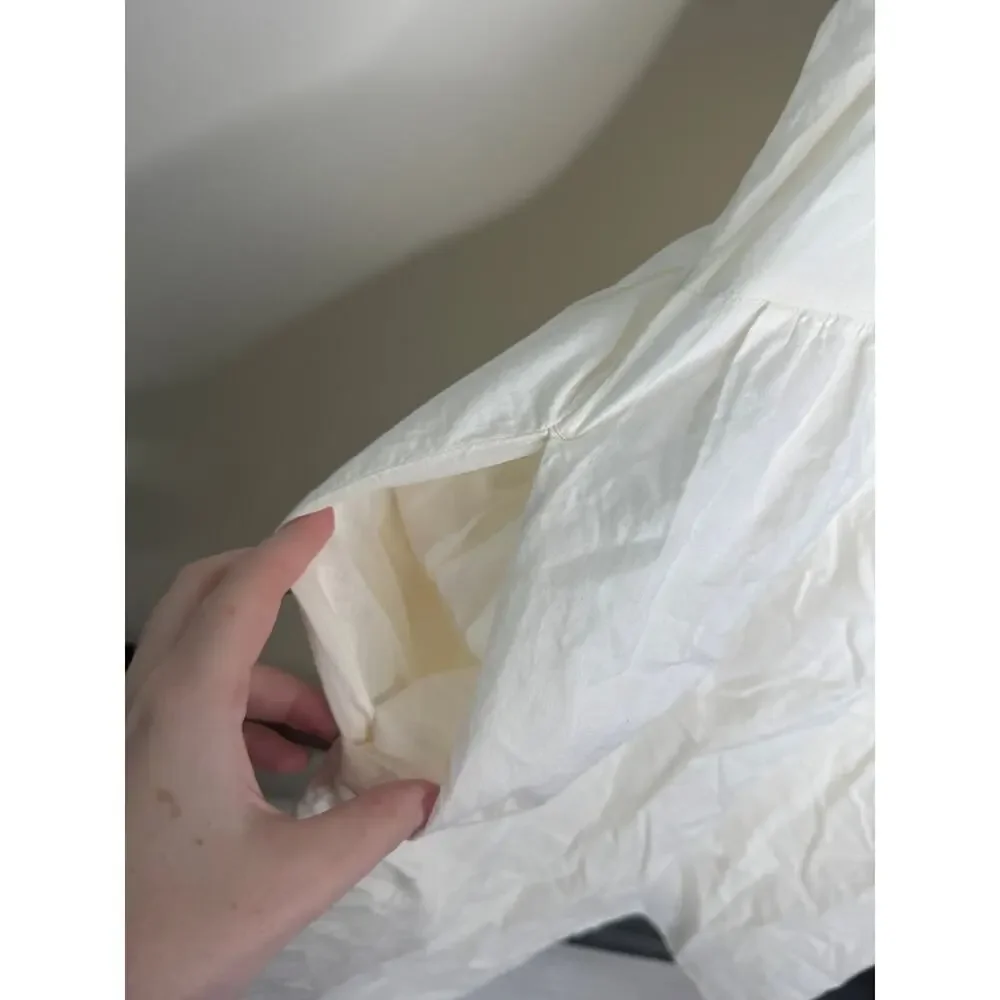 Old Navy Embroidered Mini Swing Dress XL Boho Cottage Pockets 100% Cotton - Picture 6 of 6